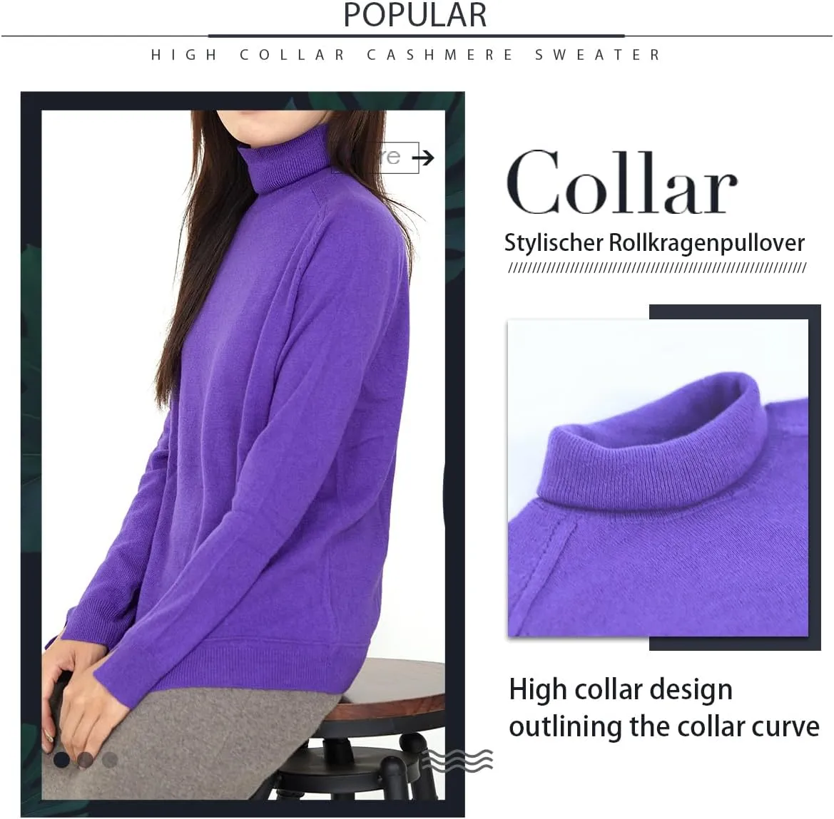 Cashmere Sweaters for Women,100% Cashmere Long Sleeve Sweaters Crew Neck Solid Pullover Jumpers Tops
