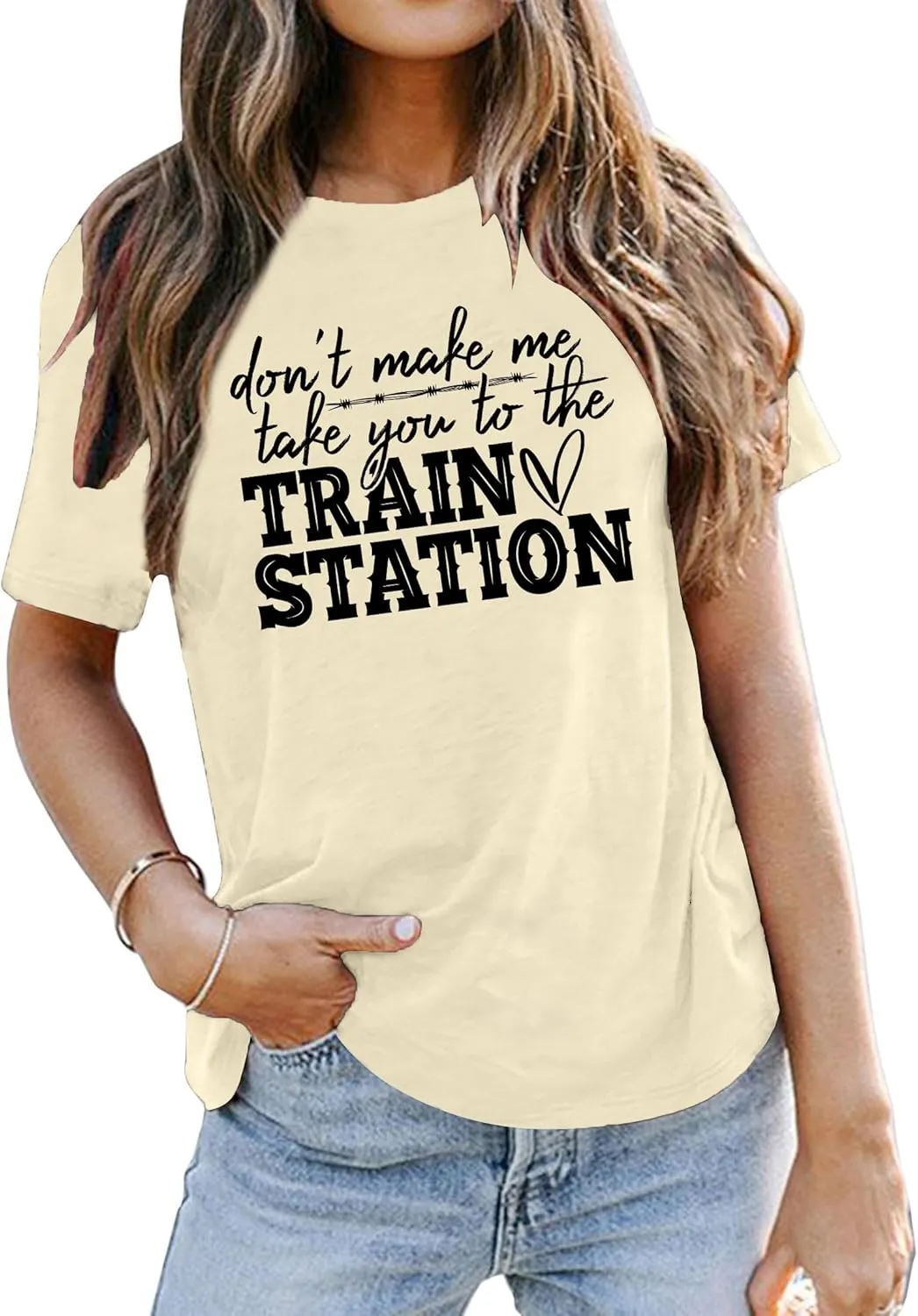Could Be A Train Station Kinda Day Shirt Women Funny Country Music Tees Casual Summer Short Sleeve Tops