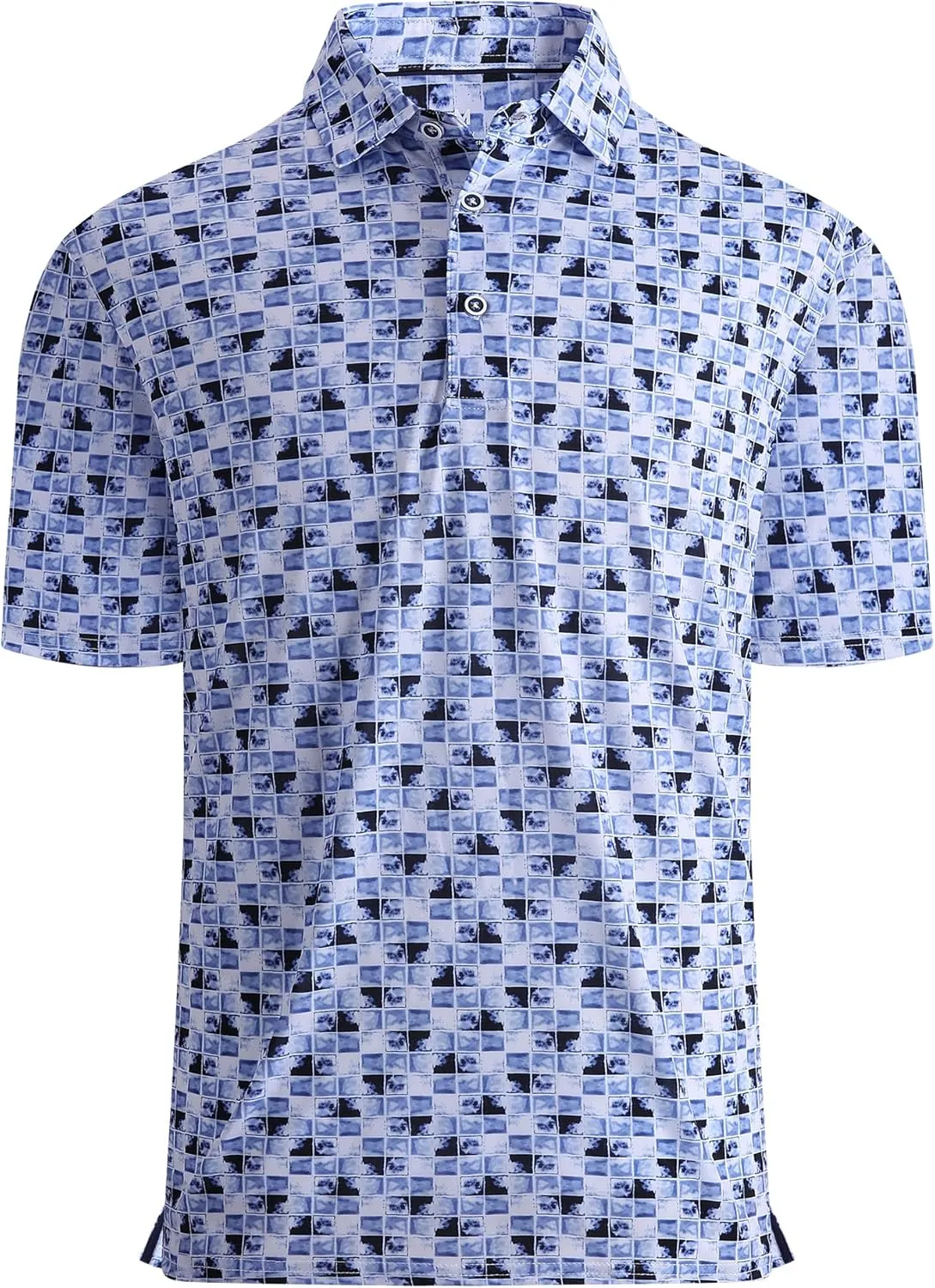 Damipow Premium Golf Shirts for Men Dry Fit Performance Polo Short Sleeve Collared Shirt