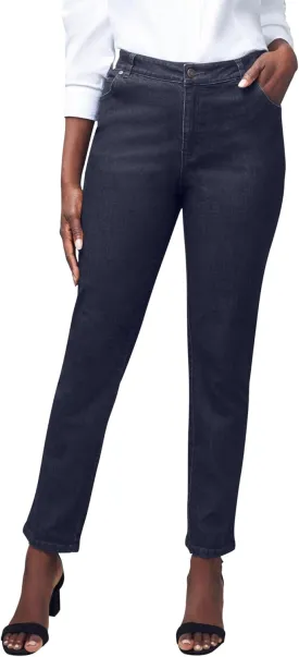 Jessica London Women's Plus Size True Fit Stretch Denim Straight Leg Jean