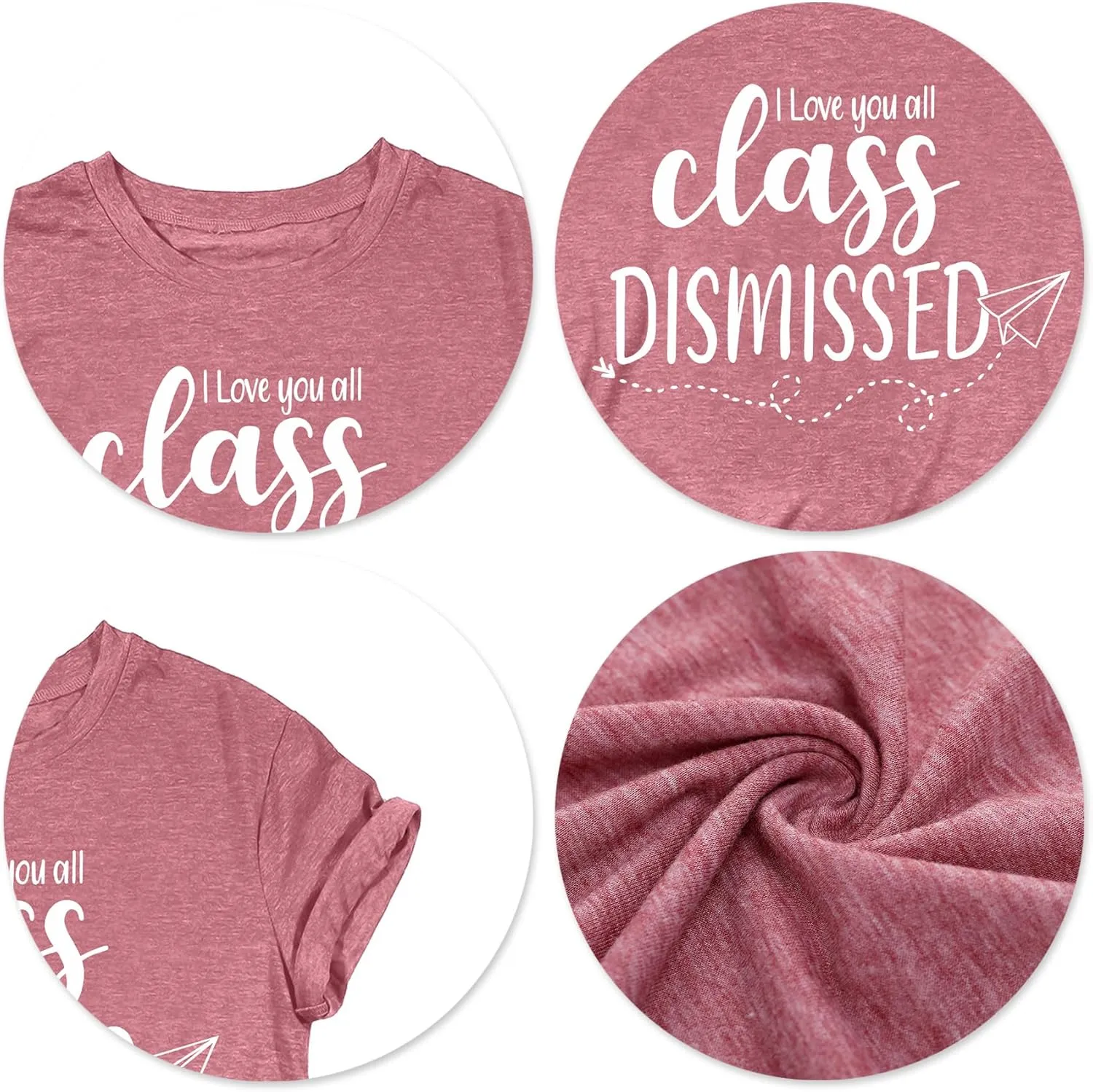 Last Day of School Teacher Shirt School Graduation Tee Teach Letter Print T Shirt Teacher Summer Holiday Tops