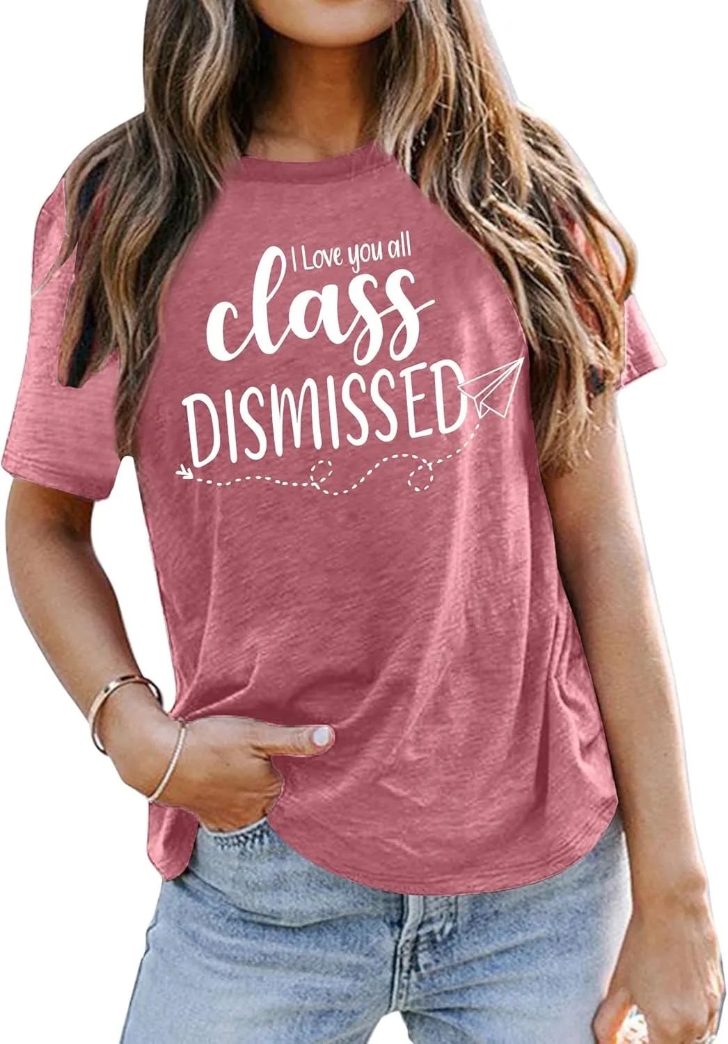 Last Day of School Teacher Shirt School Graduation Tee Teach Letter Print T Shirt Teacher Summer Holiday Tops