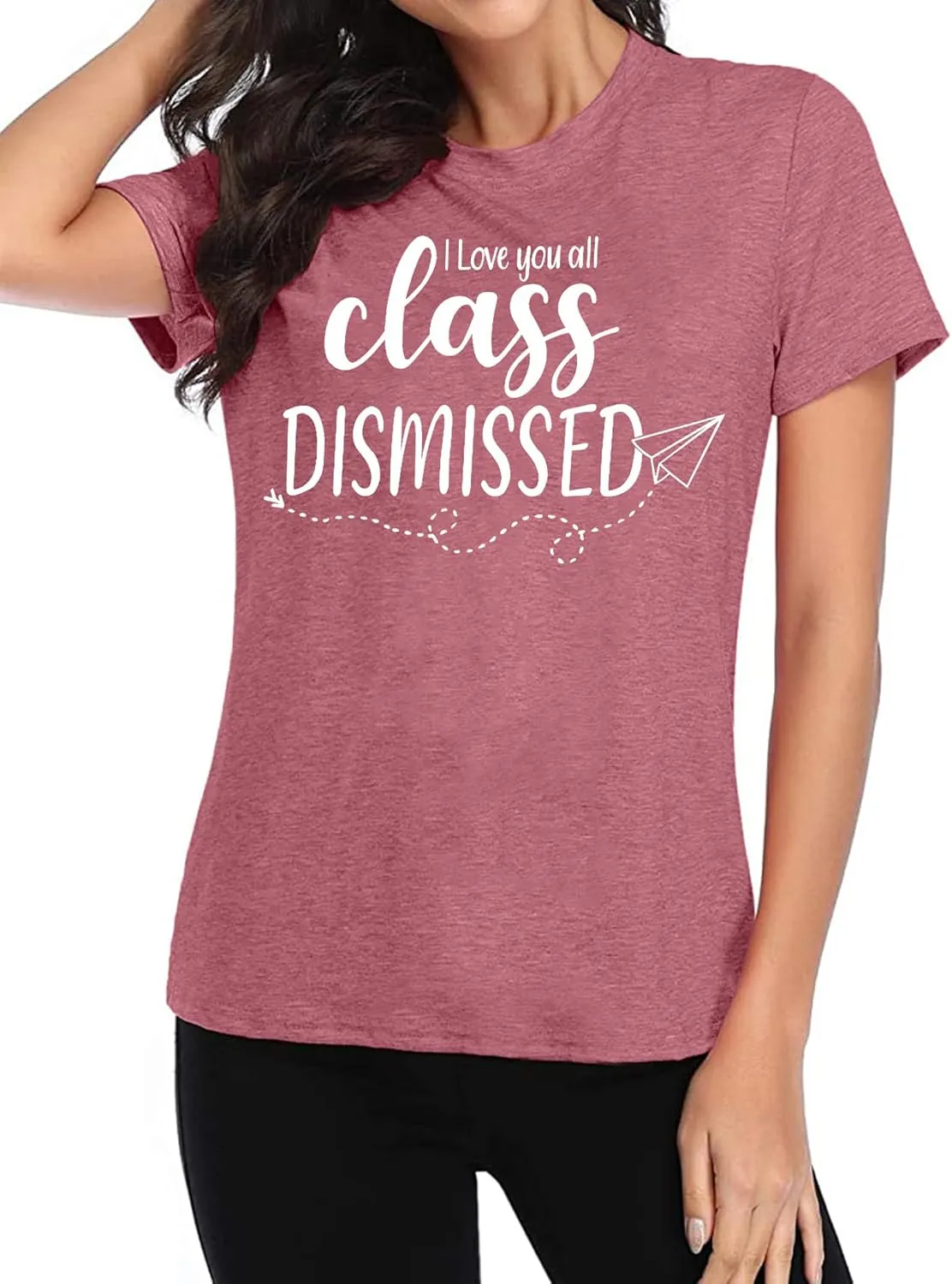 Last Day of School Teacher Shirt School Graduation Tee Teach Letter Print T Shirt Teacher Summer Holiday Tops