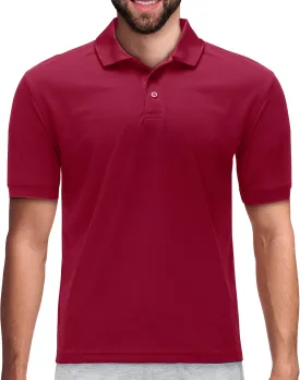 Premium Wear Men's High Moisture Wicking Polo T Shirts