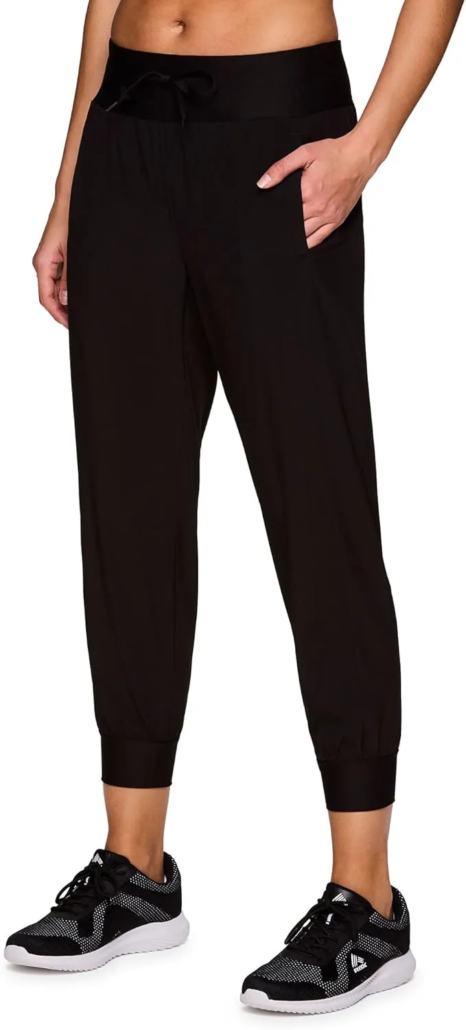 RBX Active Women's Relaxed Fit Lightweight Quick Drying Stretch Woven Pants with Pockets