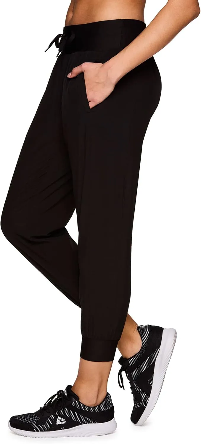 RBX Active Women's Relaxed Fit Lightweight Quick Drying Stretch Woven Pants with Pockets