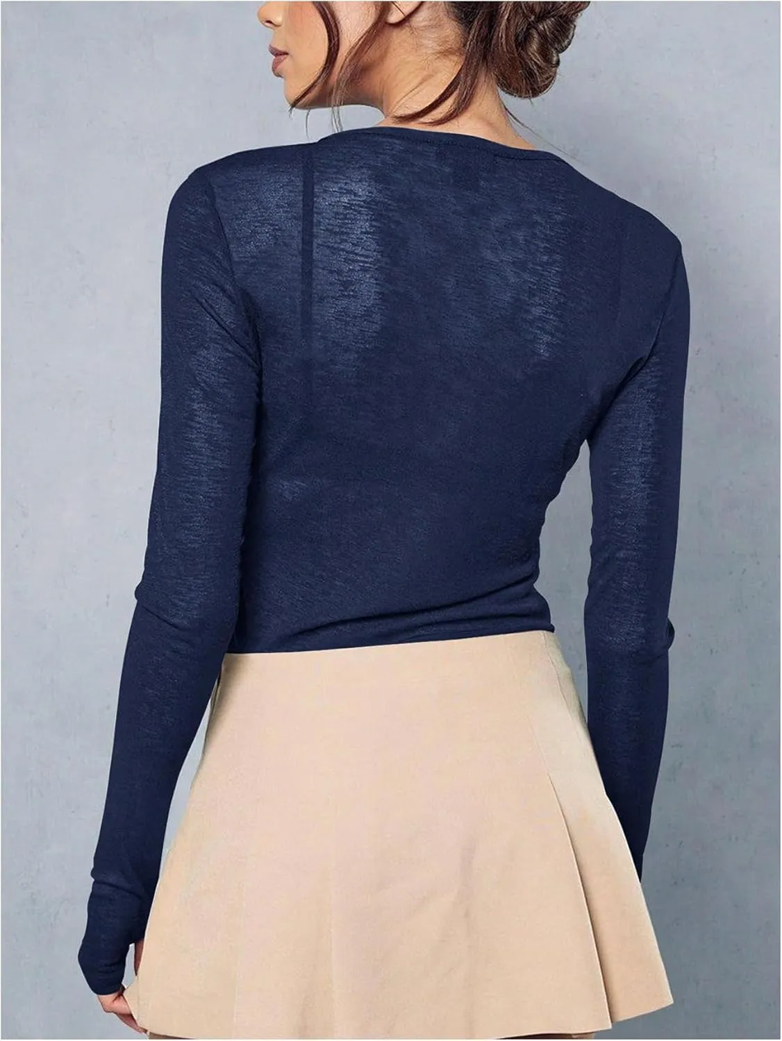Women's Sheer Mesh Long Sleeve T Shirts Boat Neck Slim Fit Tee Tops Going Out See Through Shirts